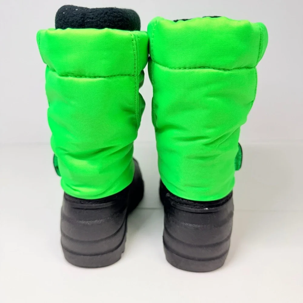 Polo Ralph Lauren Whistler Snow Boots Kids Size 4 Neon Green Winter Outdoor